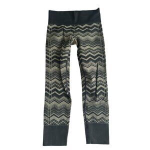 LULULEMON Green Patterned Seamless Training Leggings Size 6